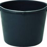 Plastikinis kibiras su metaline rankena