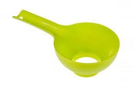 Plastikinis platus piltuvas stiklainiams
