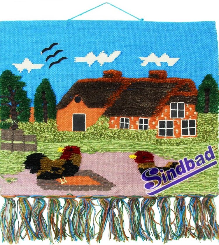 Sienų paveikslas iš džiuto