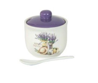 Cukrinė su šaukšteliu 300 ml keramikinė Cukrinė su šaukšteliu 300 ml keramikinė